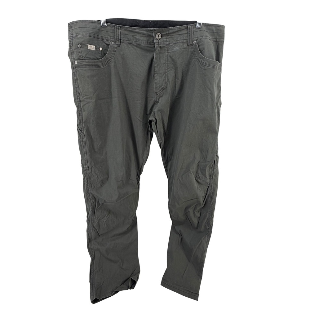 KUHL Revolvr Men 42x36 Raven Grey Uberkuhl Stretch 5-Pocket Hiking Pants 5232